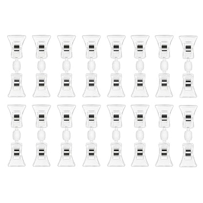 LJY 16 Clear Rotatable Sign Clips for Table Cards