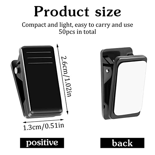 50 Pieces Self Adhesive Clips, Tapestry Sticky Spring Hangers Wall Clips for Hanging Poster Photo Office Decorations, Black - style: Black Self-adhesive