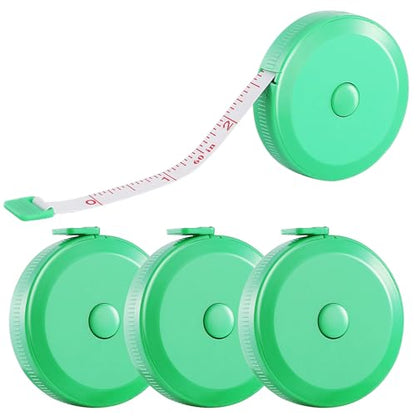 4 Pack Soft Retractable Measuring Tape,60-Inch 150cm,Green Double Scale Measurement Tape,for Body Measuring Sewing Tailor Cloth Knitting Home Craft Measurements - color: 4 Pack (green)