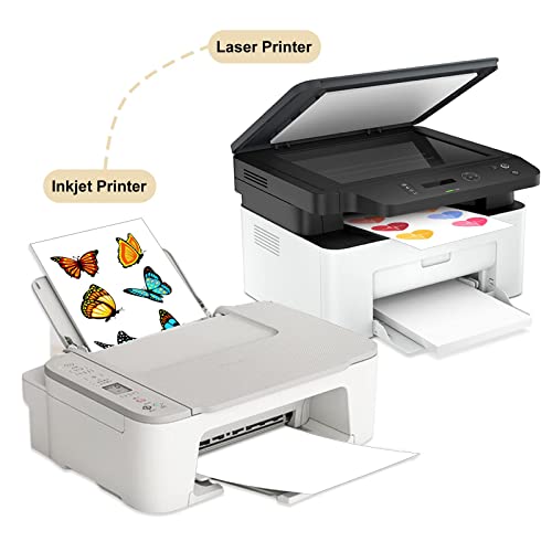 BESTEASY Sticker Paper 8.5" x 11" Full Sheet Label Stickers for Laser & Inkjet Printers, Self-Adhesive Paper Shipping Labels (500 Sheets,500 Labels) - size: 500 sheets, style: 1 up-8.5"x11"