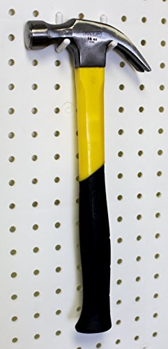 WallPeg Hook Kit - 100 L Pegboard Hooks Tool Storage Garage Organizer Choice B/W (50, White) - color: White