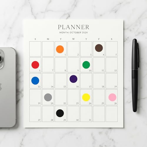 2040 Pcs Dot Stickers 0.4" Color Coding Labels, Black - color: Black