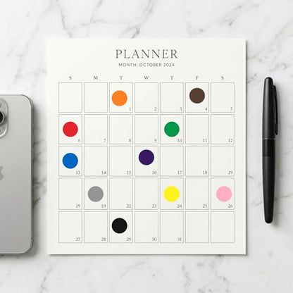 2040 Pcs Dot Stickers 0.4" Color Coding Labels, Black - color: Black