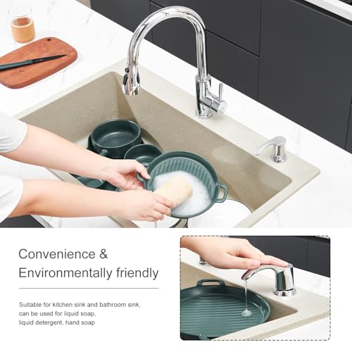 GAGALIFE Kitchen Sink Soap Dispenser - Chrome, G080C-G - color: Chrome, size: with Hose
