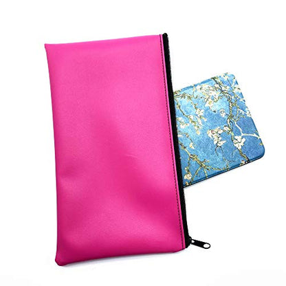 Zippered Security Bank Deposit Bag, by Better Office Products, PU Leather Cash and Coin Utility Pouch Bank Envelopes with Zipper (Deep green) - color: Deep green