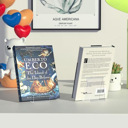 6 Pack Acrylic Book Stand, Easel Stand for Display, Book Display Holder