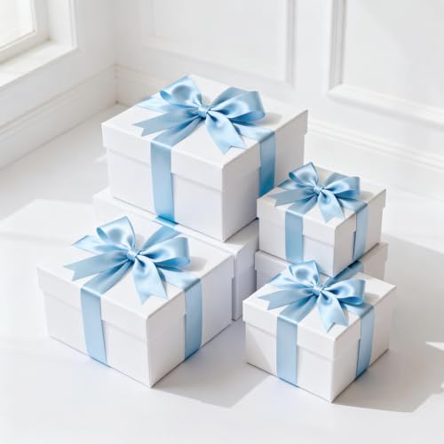 KINGLAKE Light Blue Satin Ribbon - 1-1/2'' x 100 Yards for Gift Wrapping - color: Light Blue, size: 1 1/2 Inch x 100 Yards