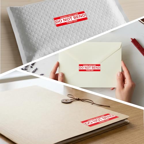 1000 Pcs Do Not Bend Stickers 1" × 3" Handle with Care Shipping Labels