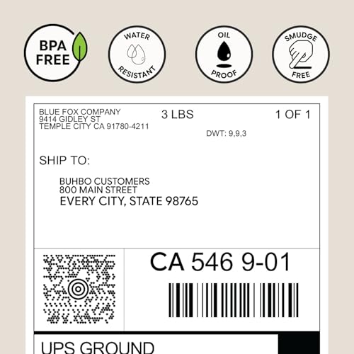 Buhbo Compatible DYMO LabelWriter 4XL Shipping Label 1744907, 4 x 6 inch - size: 2 Rolls