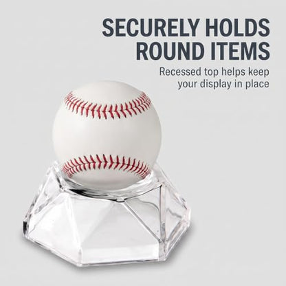 3Pcs Transparent Acrylic Ball Display Stand Hexagon Spheres Holders Crystal Ball Base Holder for Baseball Tennis Ball Crystal Ball,Display Stands,Display Pedestals, Pedestals