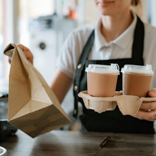 BagDream #6 Brown Paper Lunch Bags 6x3.54x11 Kraft Paper Bags 500 Bulk Pack - color: Brown