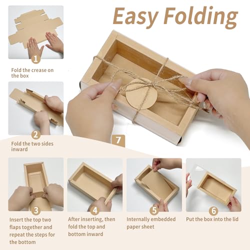 Conchpeople 30 Pcs Drawer Boxes 6.5x3.5x2 IN with W IN dow Card & Ribbon
