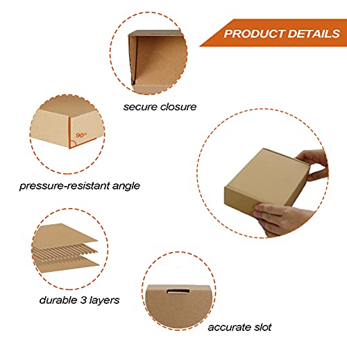 PHAREGE 25 Pack 7x5x2 inch Small Shipping Boxes, Brown Mailing Boxes - color: Brown, size: 7x5x2 inch 25 Pack
