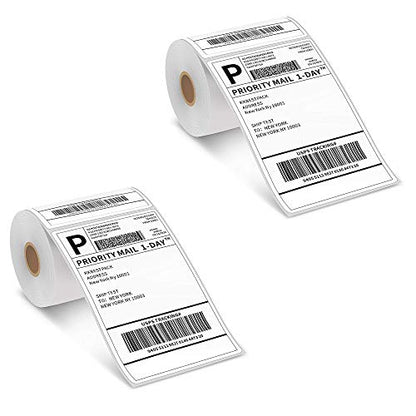 KKBESTPACK 4”x 6”Direct Thermal Shipping Labels (2 Rolls - 250 Per Roll) - style: Roll 500 Labels