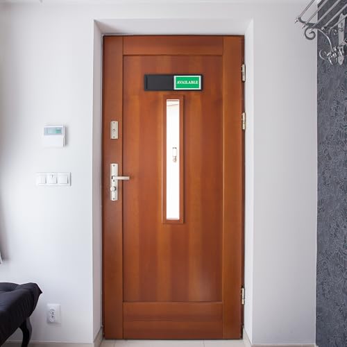 Office Door Sign, In A Meeting/Available Slider Sign - color: Black IN A MEETING