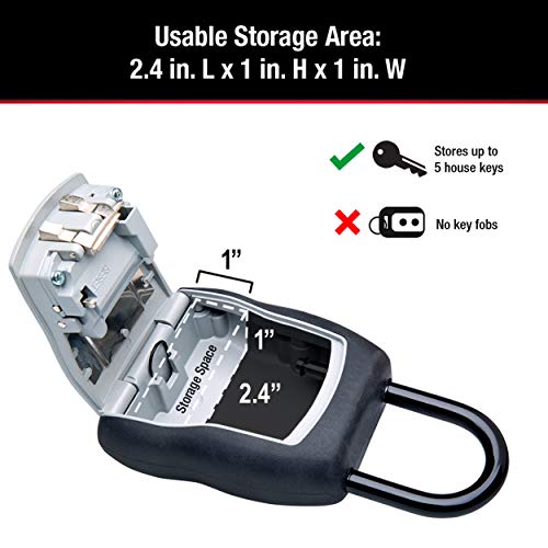 Master Lock Portable Key Lock Box, Combination Lock Box 5-Pack 5400EC5 - size: 5 Pack, style: Standard Shackle