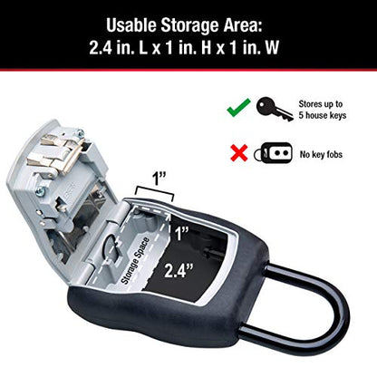 Master Lock Portable Key Lock Box, Combination Lock Box 5-Pack 5400EC5 - size: 5 Pack, style: Standard Shackle