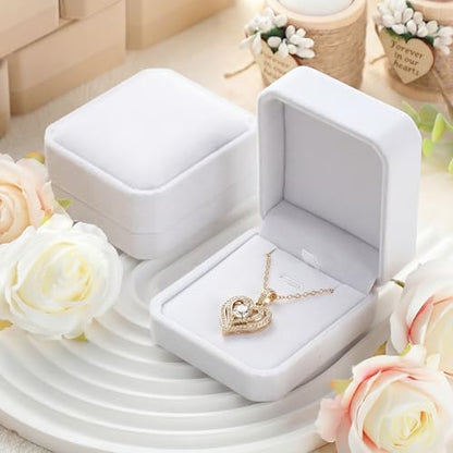Sureio 24 Pcs Velvet Jewelry Gift Boxes Bulk White - color: White