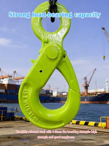 3.15t Eye Self Locking Hook WLL 6944 LBS Heavy Duty Forged Lifting Shackles for Rigging, Towing, Construction, and Marine Use【3.15T】 - size: 6944 LBS