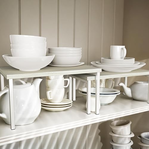 Simple Houseware Stackable Cabinet Counter Shelf Wooden Surface, Maple - color: Maple, size: Standard