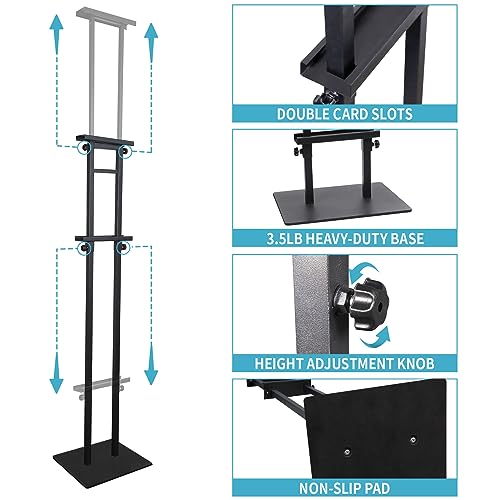 Poster Stand for Display, Adjustable Heavy Duty Poster Board Stand - size: Double-Pole Poster Stand 1 Pack