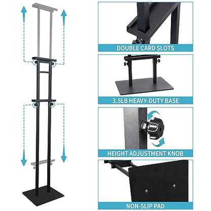 Poster Stand for Display, Adjustable Heavy Duty Poster Board Stand - size: Double-Pole Poster Stand 1 Pack