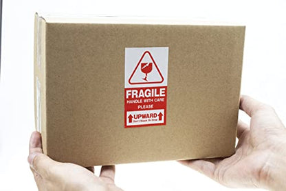 Red Large Fragile Handle with Care Keep Dry Upward Do Not Trample Shipping Box Warning Stickers Label (STK-03 1000pcs) - size: STK-03 1000pcs