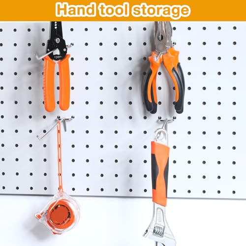 Funrous 100 Pack 8 Inch Stainless Steel Hooks for Pegboard, Silver - size: 8 Inch