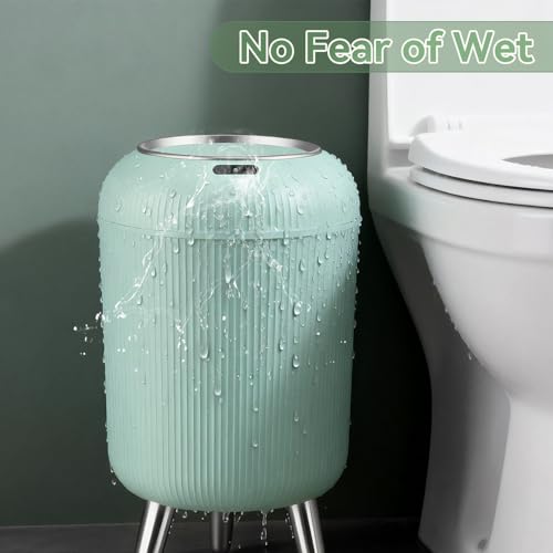Procade Blue Bathroom Trash Can with Lid,Small Automatic Touchless Trashcan - color: Blue