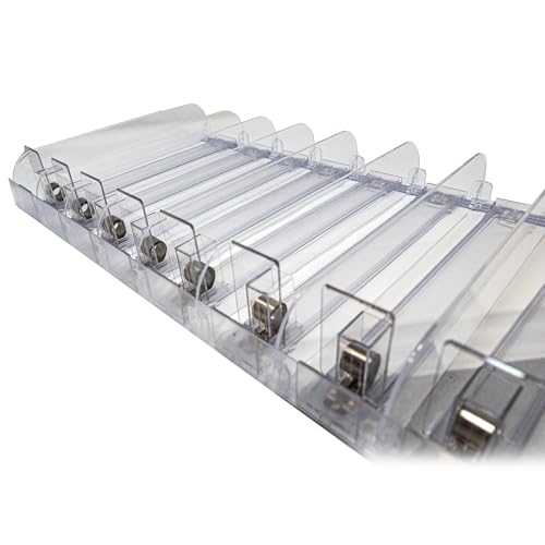 Auto Feed Shelf Product Pusher Kit, Adjustable Pushing System for 48" L x 12" D Shelves, 1 Kit - [19 Shelf Pushers + 20 Dividers] - size: 48" Kit