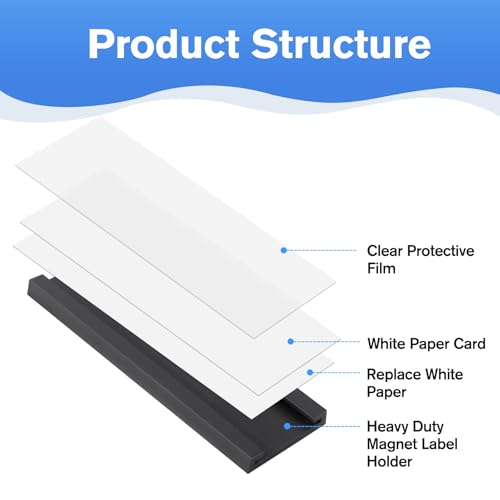 MaxGear 30 Pack C Channel Magnetic Label Holders, 1 x 3 - size: 1"x3", style: 30 Pack