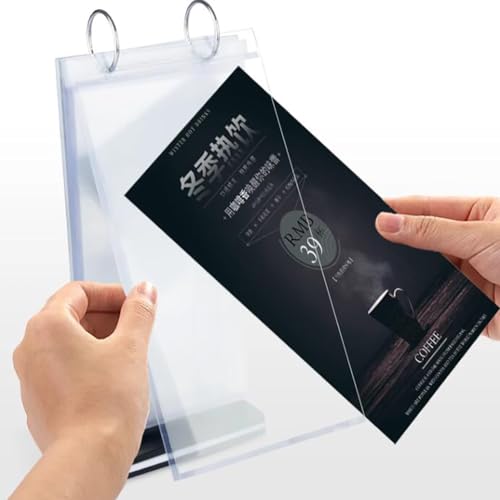 A5 T-shaped multi-page flip acrylic sign holder, menu / photo / advertising / drink display stand