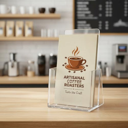 Azar Displays 252012-2PK Acrylic Trifold Brochure Holder Plastic Counter top Organizer 2-Pack, Clear - size: 2-Pack, style: No Business Card Pocket