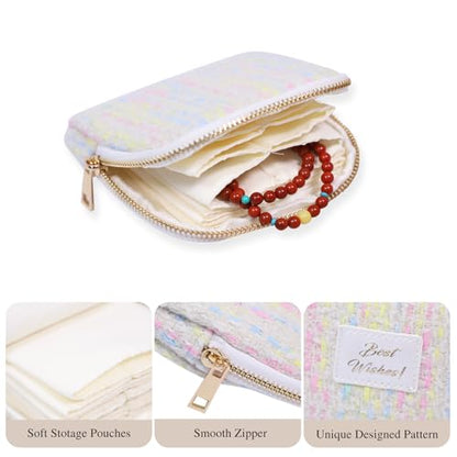 Stratalife Small Travel Jewelry Case, Qulited Storgae Pouch - color: Quilted Candy
