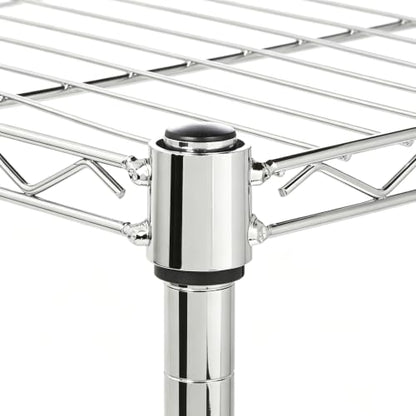 5-Tier Shelf, Adjustable Wire Metal Rack Shelving, Heavy Duty Standing Storage Shelves, Garage, Kitchen, Office, Bathroom, Shelfs Easy Assembly, 35" W x 14" D x 65" H Wheels, Chrome - color: Chrome, size: 5-tier 35.43"W x 13.78"D x 65"H Wheels
