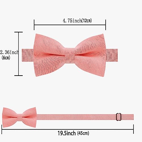 AUSKY 8 PACKS Elegant Adjustable Pre-tied Bow Ties for Men Boys (1&4&5&6&8 Pack for option) - color: D8