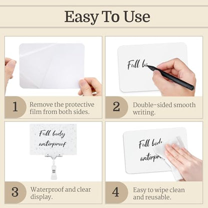 Mlici 8pcs Sign Clips Holder, Large Clip-on Style Double Head Display Clips - color: 8 8.2 x 5.8" White Clips