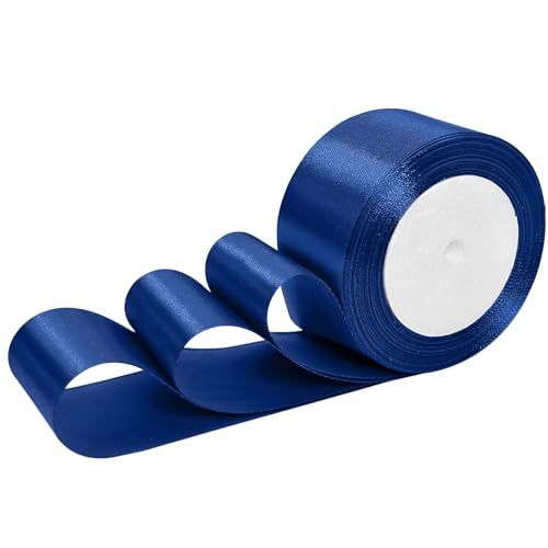 Luomorgo 2 Inch Satin Ribbon, 25 Yards, Navy Blue - color: Navy Blue, size: 2 inch x 25 yards