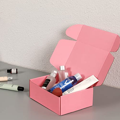 6x4x4 inch Pink Shipping Boxes for Small Business- Set of 25 - color: Pink, size: 6x4x4