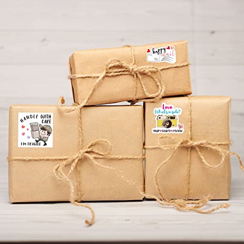 Wailozco Handle with Care Stickers,500 Labels Per Roll - color: Handle With Care