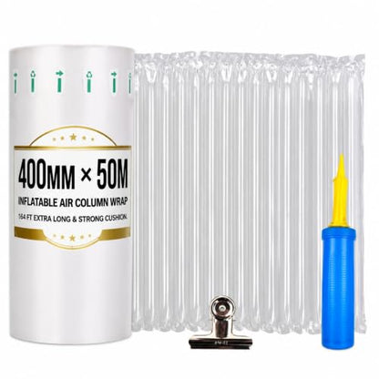 15.8" x 164' Large Bubble Cushioning wrap, Inflatable Air Column Shipping - size: L:15.8INx164FT