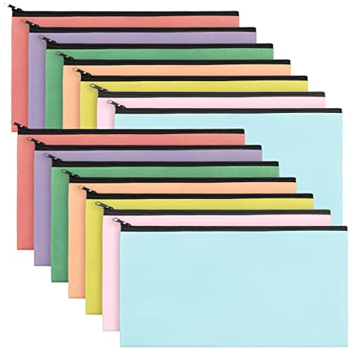 Teling 14 Pack Bank Money Bags with Zipper for Cash, Modern Color - color: Modern Color