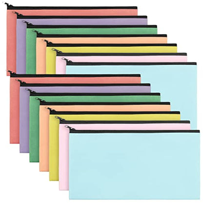 Teling 14 Pack Bank Money Bags with Zipper for Cash, Modern Color - color: Modern Color