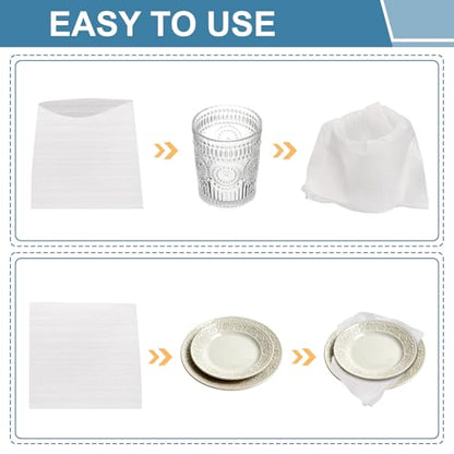 PATIKIL Foam Pouches, (4.7 x 6.3 Inch, White) (100 Pcs), Foam Cushion Pouches Packing Cushioning Supplies, Suit for - Moving/Transportation/Storage - size: 4.7 x 6.3 inches