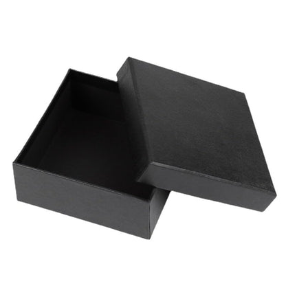 Black Square Kraft Jewelry Gift Box – Biodegradable Cardboard Storage Organizer for Necklace, Bracelet, Earrings – Wedding, Birthday, Christmas Gift Packaging