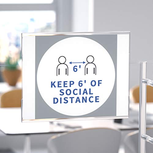 NIUBEE Acrylic Sign Holder 8.5 x 11 Wall Mount, Door Paper Flyer Display - size: 8.5x11"