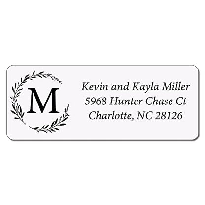 Personalized Return Address Labels Simple - Set of 240 Elegant Custom Mailing Labels for Envelopes, Self Adhesive Flat Sheet Rectangle Personalized Name Stickers (Clear) - style: Clear