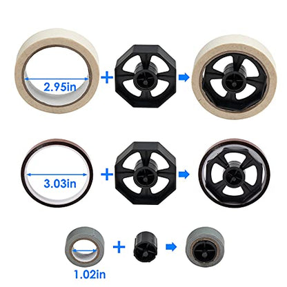 Desktop Tape Dispenser Adhesive Roll Holder (Fits 1" & 3" Core) with Weighted Nonskid Base (1P-Black) - color: 1p-black