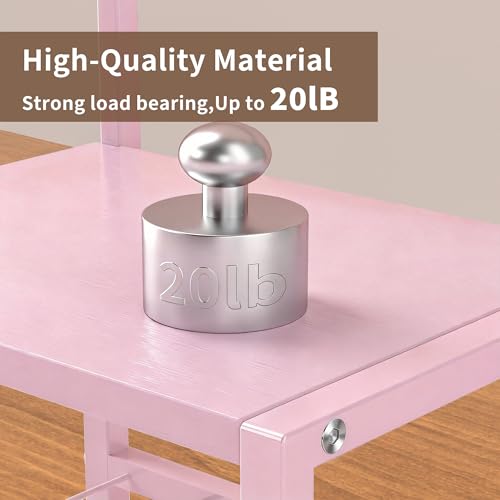 Label Holder for Rolls and Fan-Fold Labels, Sturdy Thermal Sticker Holder for Desktop Thermal Printer, Shipping Label Sticker Dispenser for Home, Office, and Small Businesses - color: Pink