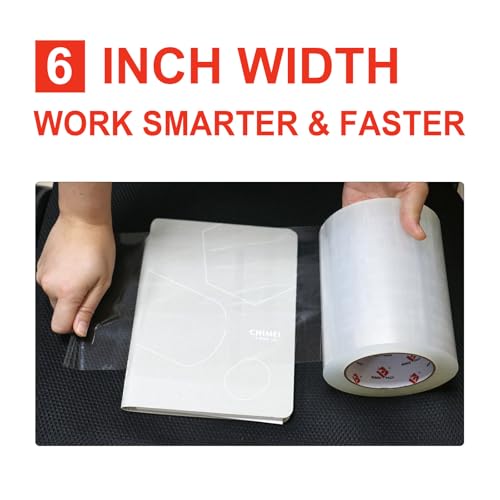 BOMEI PACK Clear Shipping Tape 6" Wide, 6 inch x 110 Yards (330ft), Industrial Grade 6 inch Heavy Duty Packing Tape for Box Office Moving, Shipping and Mailing - size: 6 inch x 110 yards
